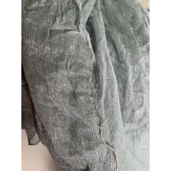 MARIA LUCIA HOHAN Jolie Strapless Lace Ruched Draped Silk Blue Maxi Dress Sz 2 - Picture 9 of 14